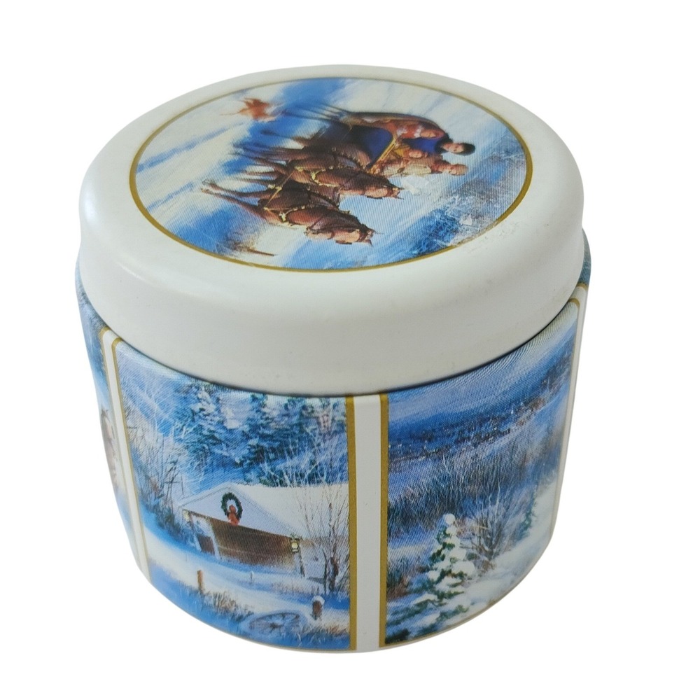 Vintage Claire Burke Sleigh‎ Bells Perfumed Candle 2 oz Metal Tin
